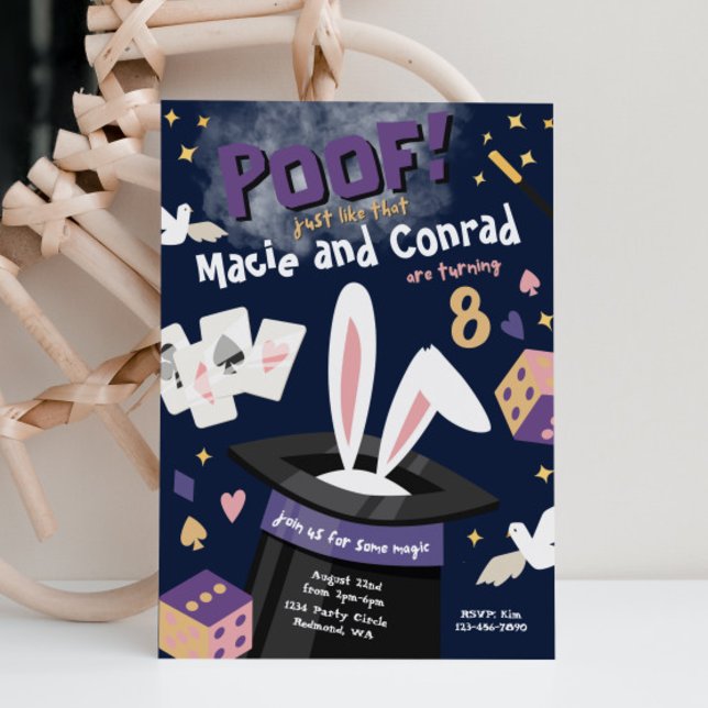 Invitation Magic Party | Invitation conjointe à l' (Créateur téléchargé)