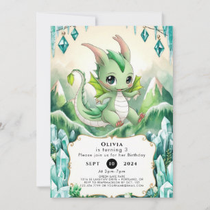 Invitation Magic Pastel Dragon Anniversaire
