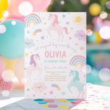 Magic Pastel Unicorn Rainbow Birthday Party