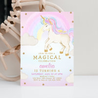 Magic Pastel Unicorn Rainbow Party Anniversaire