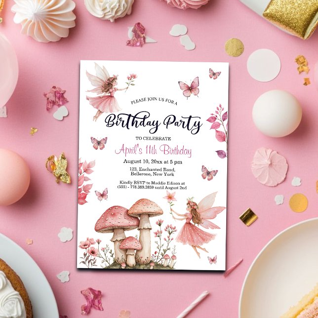 Invitation Magical Fairies Wonderland 11e anniversaire (Créateur téléchargé)