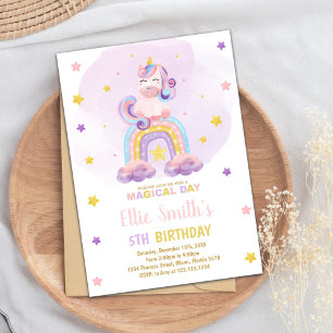 Invitation Magical Pastel Party for Girls