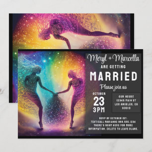 Invitation Magical Rainbow Cosmic Lovers Imaginaire Mariage