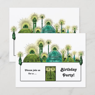 Invitation Magicien d'Oz vintage, Fête d'anniversaire de la C