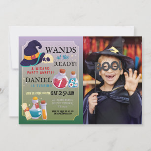 Invitation Magicien Fête Anniversaire Larmes Aux Garçons Prêt