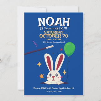 Invitation Magicien Magicien Spectacle Anniversaire Fête Invi