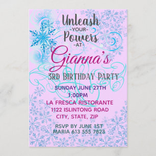 Invitation Magie de Neige Glacée