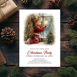 Invitation Magie de Noël Minimaliste Scène Cosy Ar