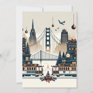 Invitation Magie des Fêtes de Golden Gate San Francisco Noël