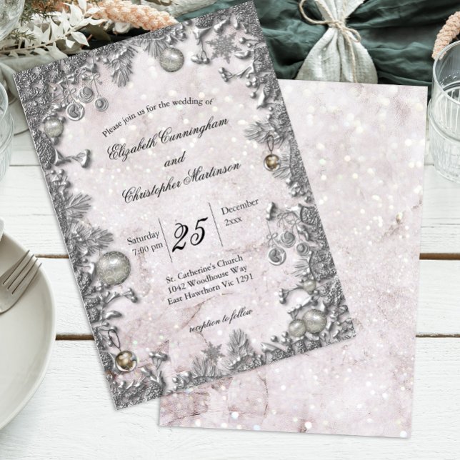 Invitation Magie d'hiver Mariage de Noël (Créateur téléchargé)