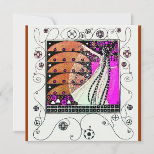 Invitation MAGIE DU PRINTEMPS violet clair brun brun