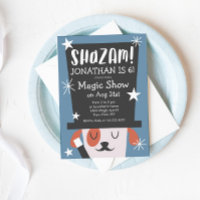 Magie mignonne Montrer Chiot Magicien Fête d'anniv