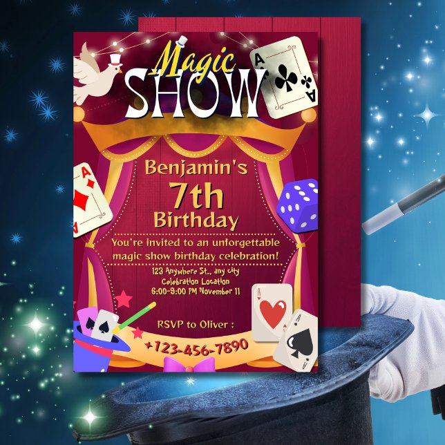 Invitation magique à la fête d'anniversaire pour l (Créateur téléchargé)