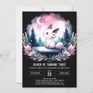Invitation Magique Adorable Chat Anniversaire