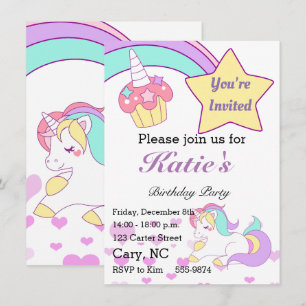 Invitation magique d'anniversaire d'enfants de