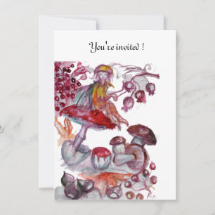 INVITATION MAGIQUE FOLLET DE CHAMPIGNONS