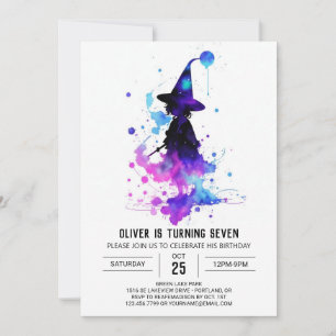Invitation Magique Printable sorcière Anniversaire
