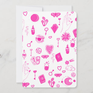 Invitation magique rose mystique