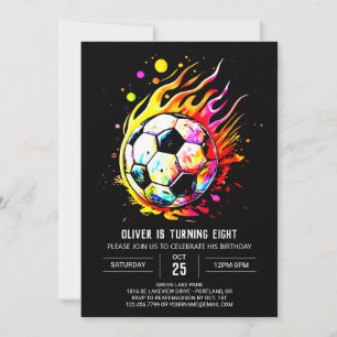 Invitation Magique Soccer Kids Editable Anniversaire