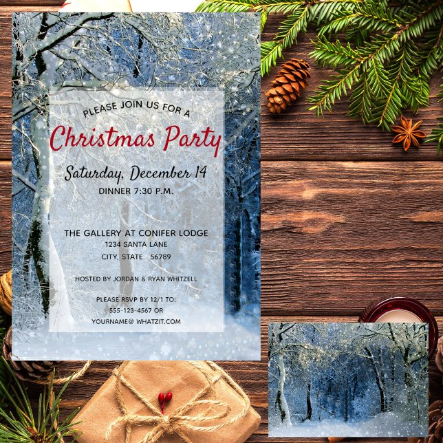 Invitation Magique Winter Wonderland Noël Party (Créateur téléchargé)