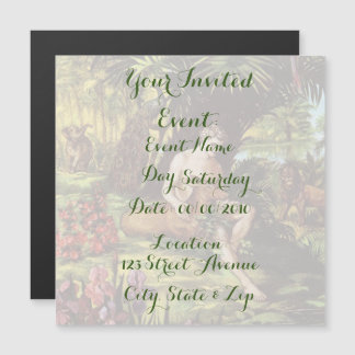 Invitation Magnétique Adam dans le jardin