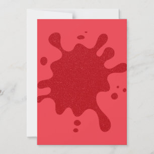 Invitation Magnétique Aimant Tomato Red Glitter Splash – Personnalisable