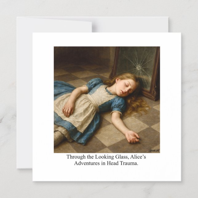 Invitation Magnétique Alice’s Adventures in Head Trauma  (Recto)