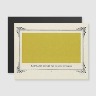 Invitation Magnétique Alphonse Allais, April Fools, Jaune, Art Abstrait