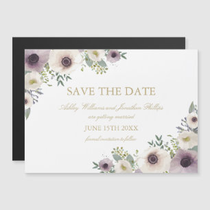 Invitation Magnétique Anemone Bouquet Magnétique Enregistrer la date