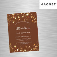 Anniversaire brun or étoiles luxe