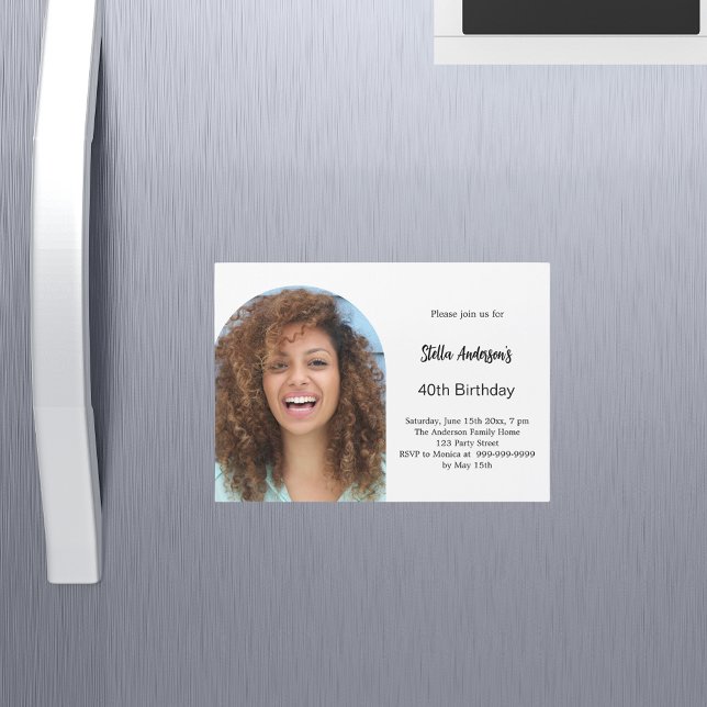 Invitation Magnétique Anniversaire de l'arc photo (Créateur téléchargé)