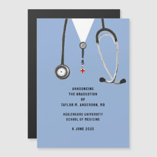 Invitation Magnétique Annonce de remise de diplômes de l'école de médeci