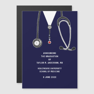 Invitation Magnétique Annonce de remise de diplômes de l'école de médeci
