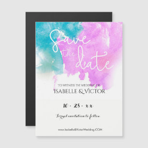 Invitation Magnétique Aquarelle Design moderne Calligraphie