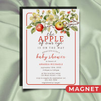 Aquarelle Pomme de notre oeil Chute bébé Douche