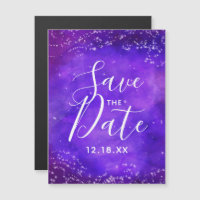 Aquarelle Starry Night Galaxy Enregistrer la date