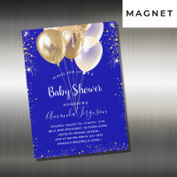 Baby shower royal bleu or ballons de luxe