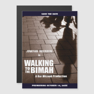 Invitation Magnétique Bar Mitzvah Bimah Movie Enregistrer la date