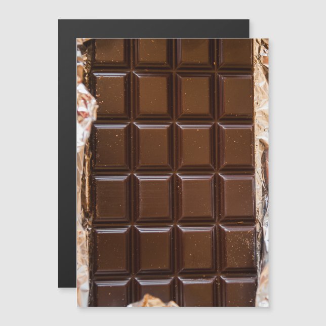 Invitation Magnétique Barre à bonbons au chocolat (Devant / Derrière)