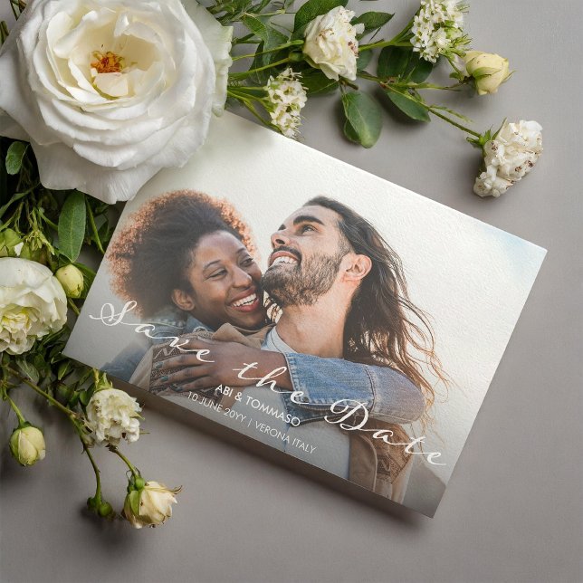 Invitation Magnétique Beaming Delight Photo Wedding Enregistrer la date (Créateur téléchargé)