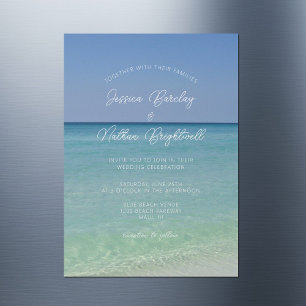 Invitation Magnétique Belle plage Horizon Photographie Mariage