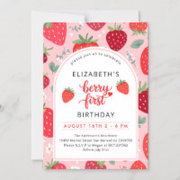Berry First Cute 1er Anniversaire Fille aux fraise