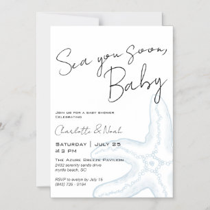 Invitation Magnétique Bientôt de retour parmi les vagues Baby Shower Inv