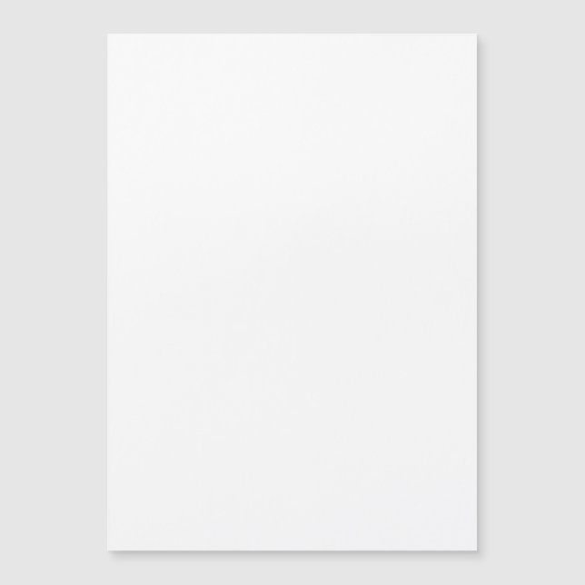 Invitation Magnétique Blanc blanc clair 5" x 7" Mariage (Devant)
