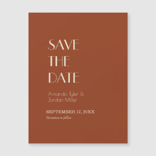 Invitation Magnétique Boho Deco d'automne   Rust Enregistrer l'aimant de