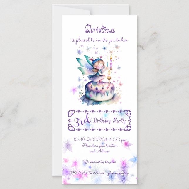 Invitation Magnétique Bonne fête d'anniversaire 01 (Recto)