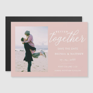 Invitation Magnétique Brouiller le script mieux ensemble Minimal simple 
