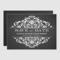 Cadre vintage tableau noir avec fioritures pour an