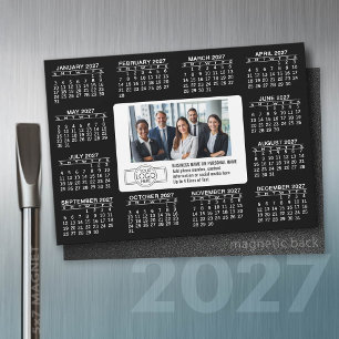 Invitation Magnétique Calendrier 2027 avec logo Informations de contact