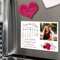 Calendrier de Fleurs Roses Magenta et Rose Enregis